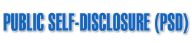 Public Self Disclosure (PSD) by Higher education institutions